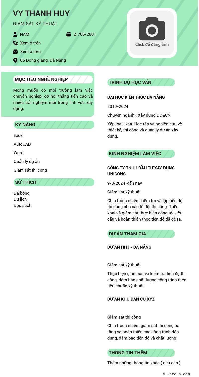 CV ứng viên