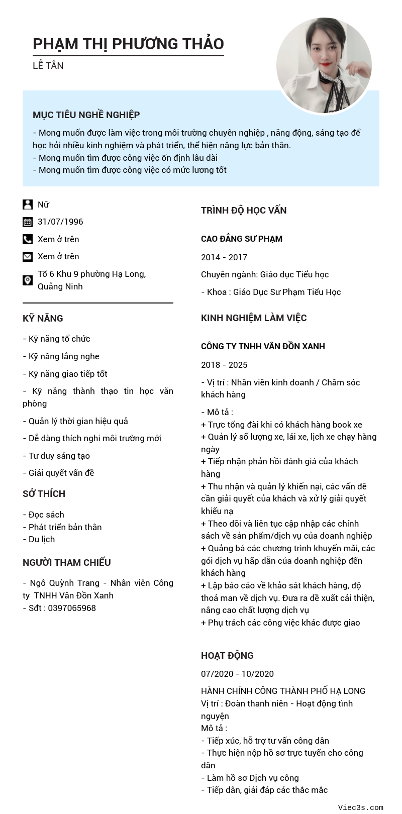 CV ứng viên