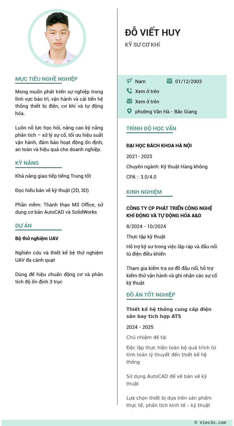 CV ứng viên
