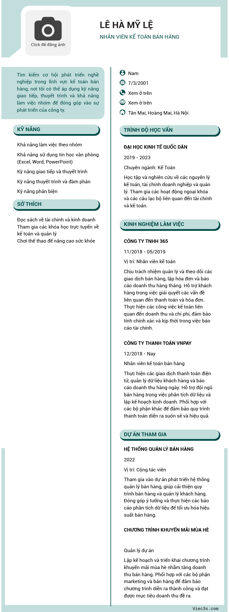CV ứng viên