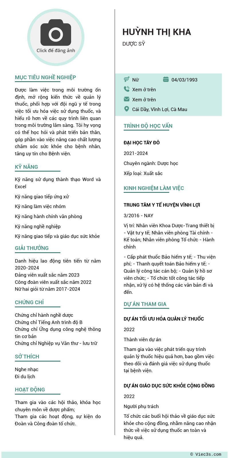 CV ứng viên