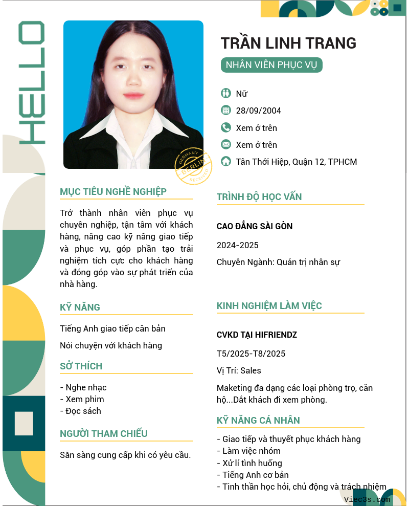 CV ứng viên