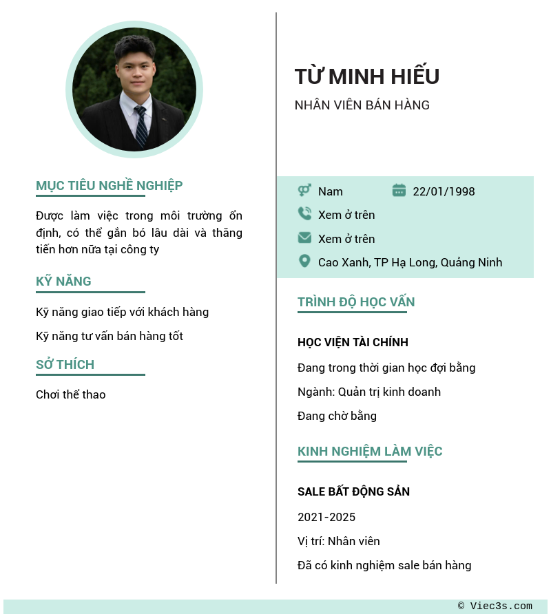 CV ứng viên