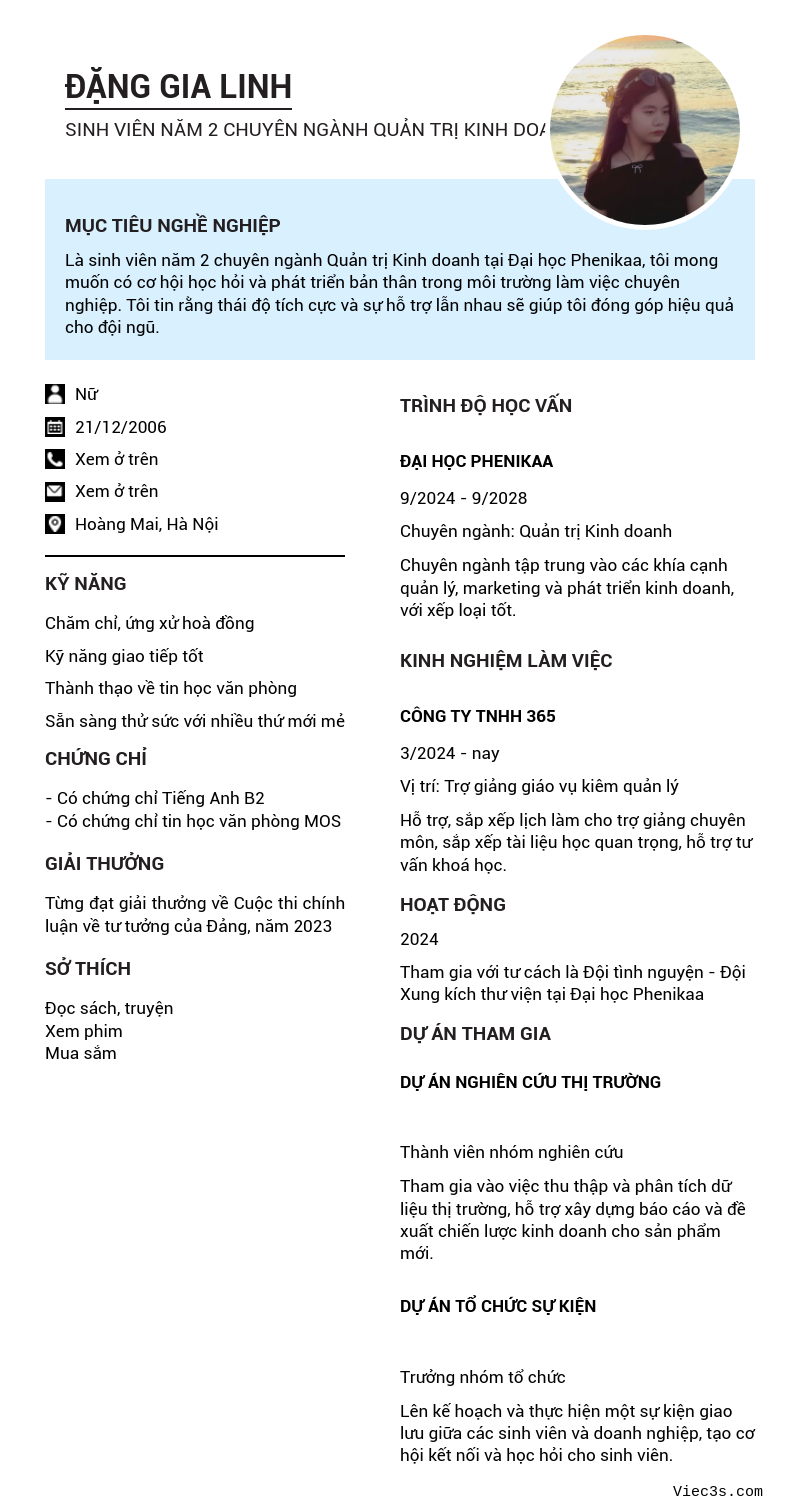 CV ứng viên