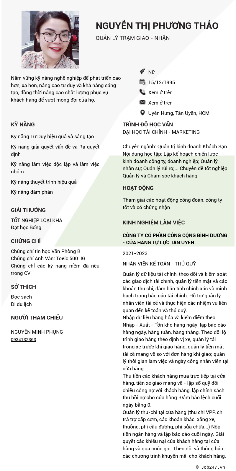 CV ứng viên