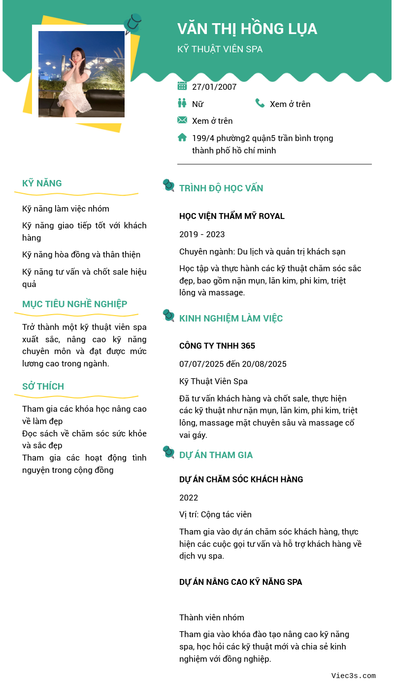 CV ứng viên