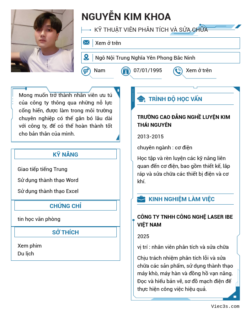 CV ứng viên