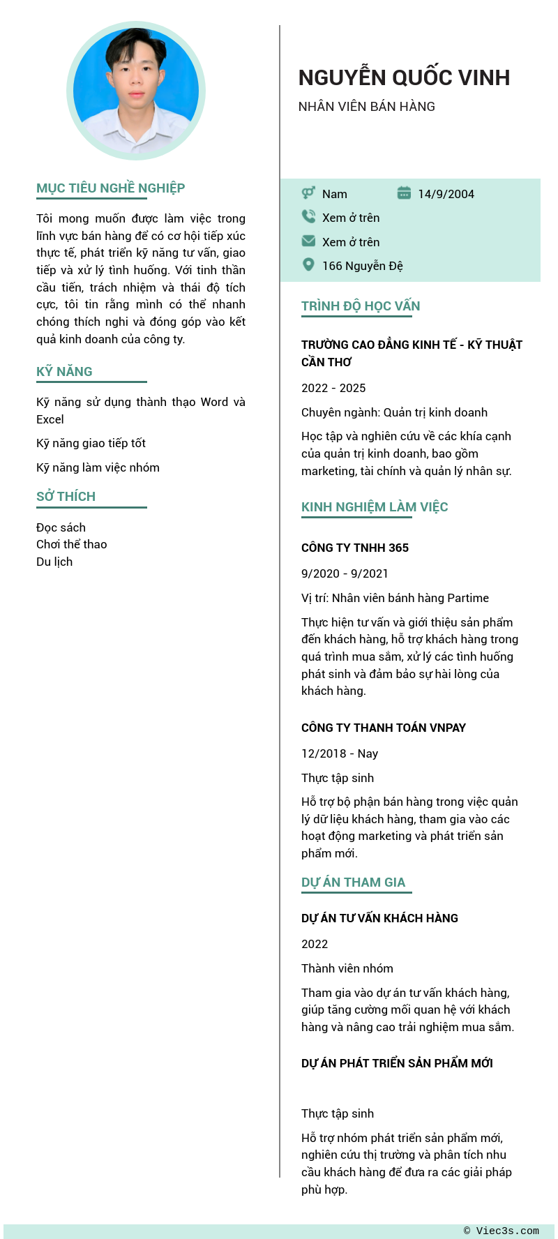 CV ứng viên