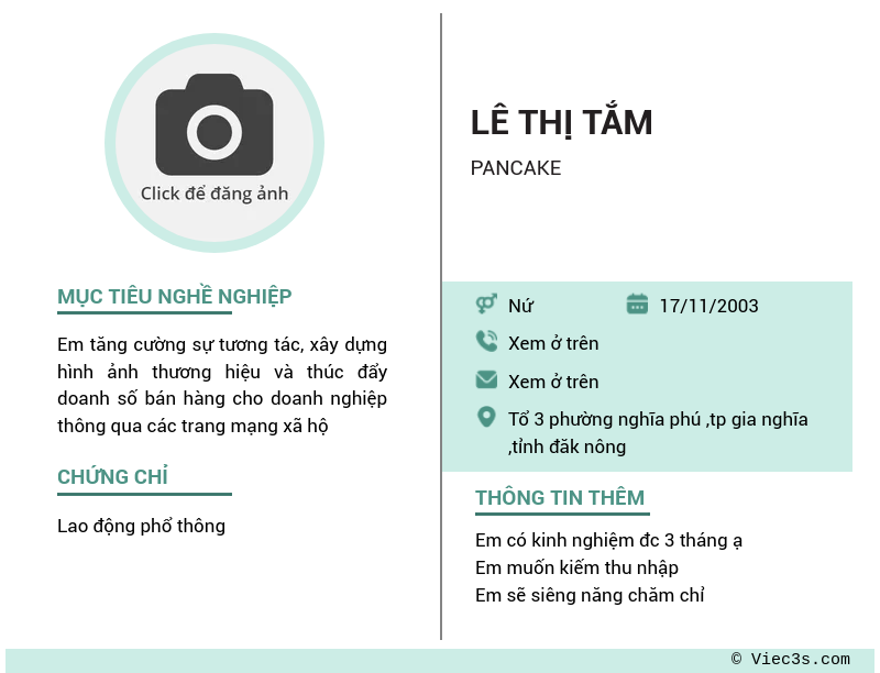 CV ứng viên