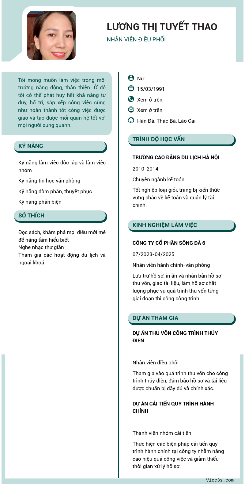 CV ứng viên