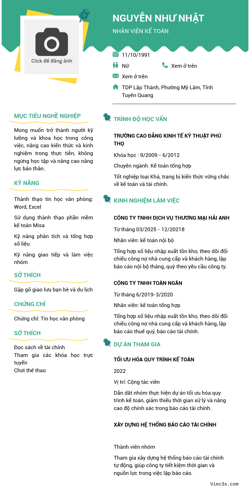 CV ứng viên