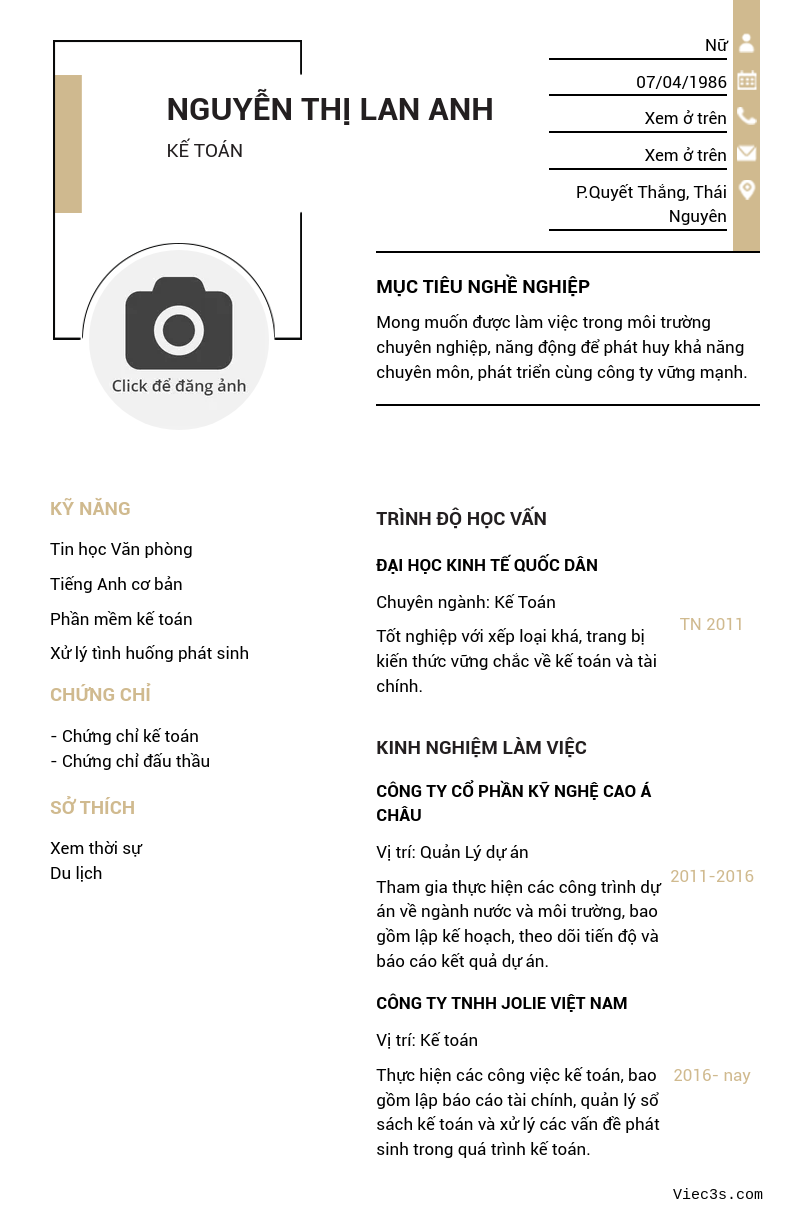 CV ứng viên
