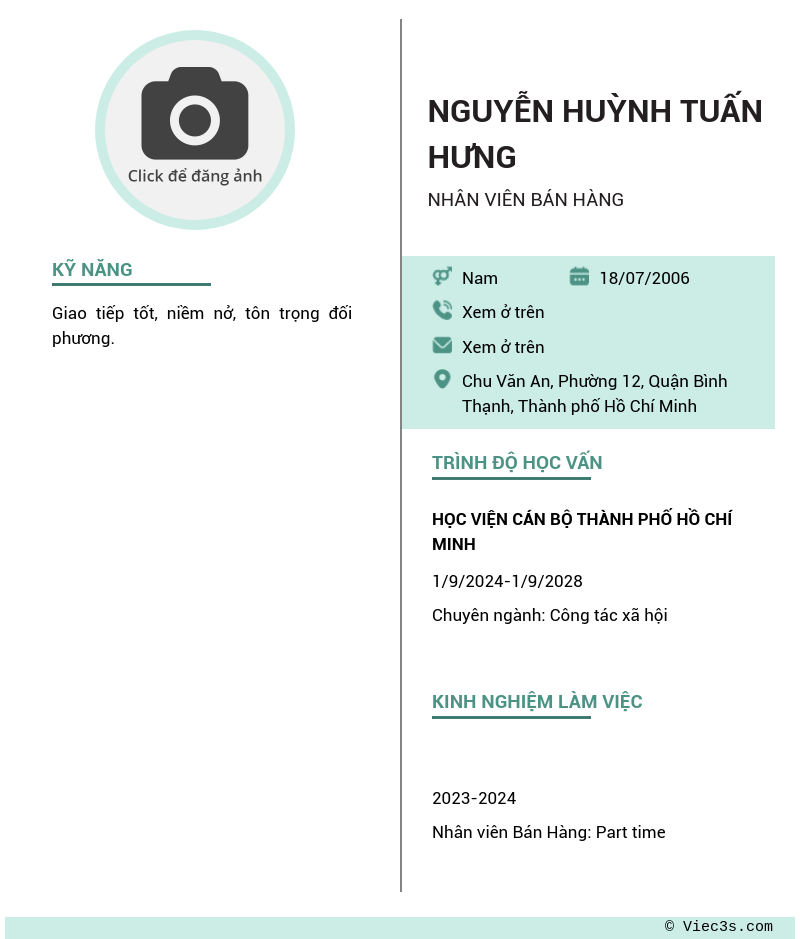CV ứng viên