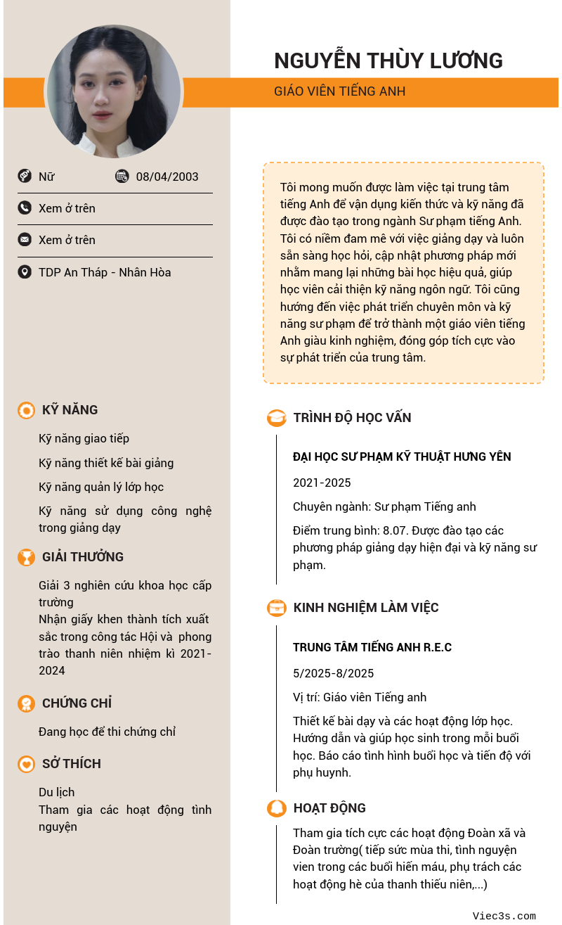 CV ứng viên