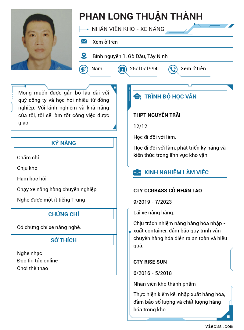CV ứng viên