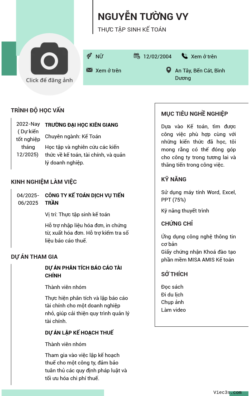 CV ứng viên