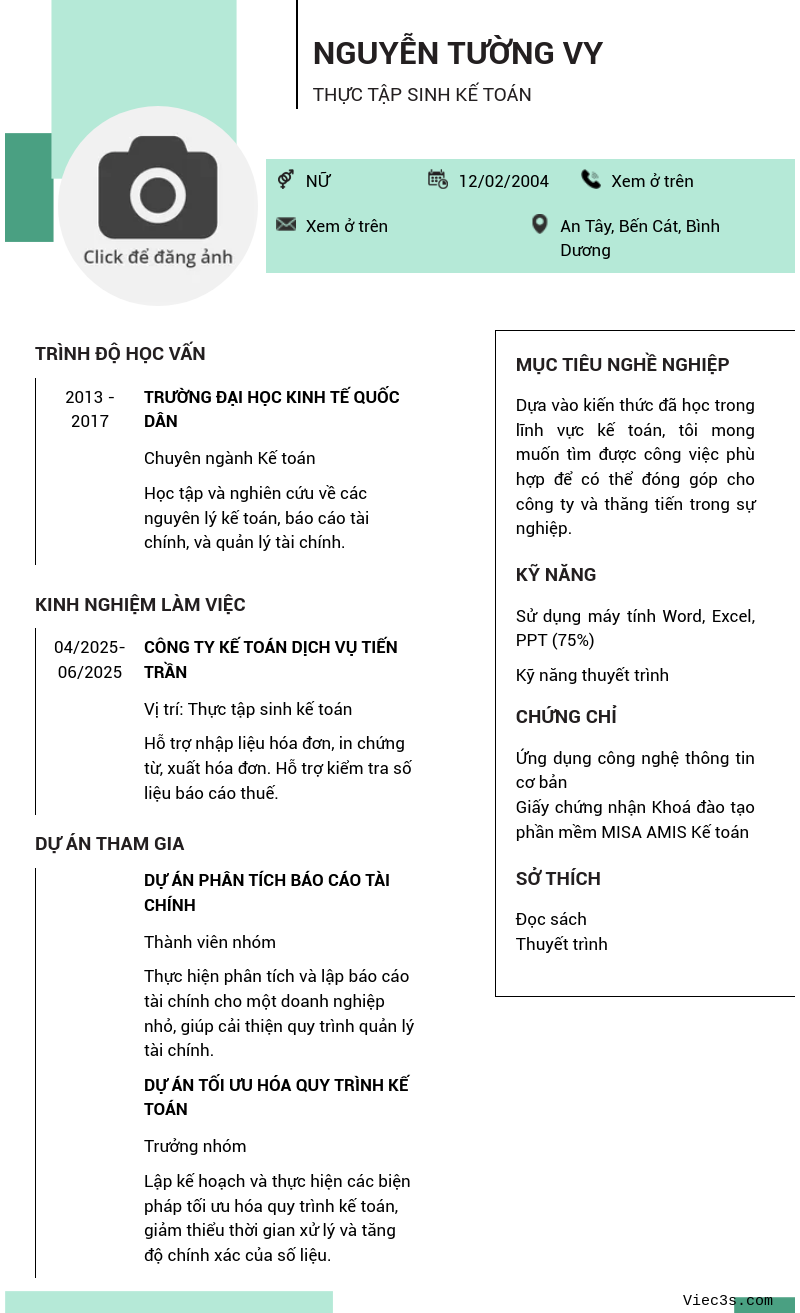 CV ứng viên
