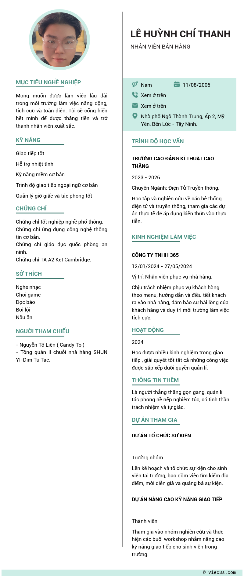 CV ứng viên