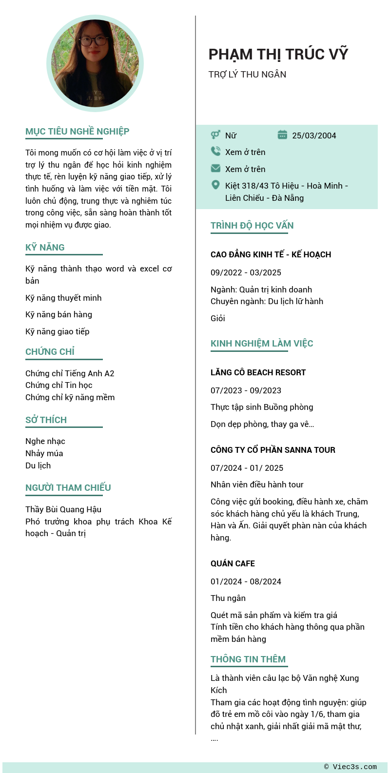 CV ứng viên