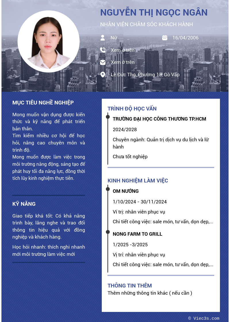 CV ứng viên
