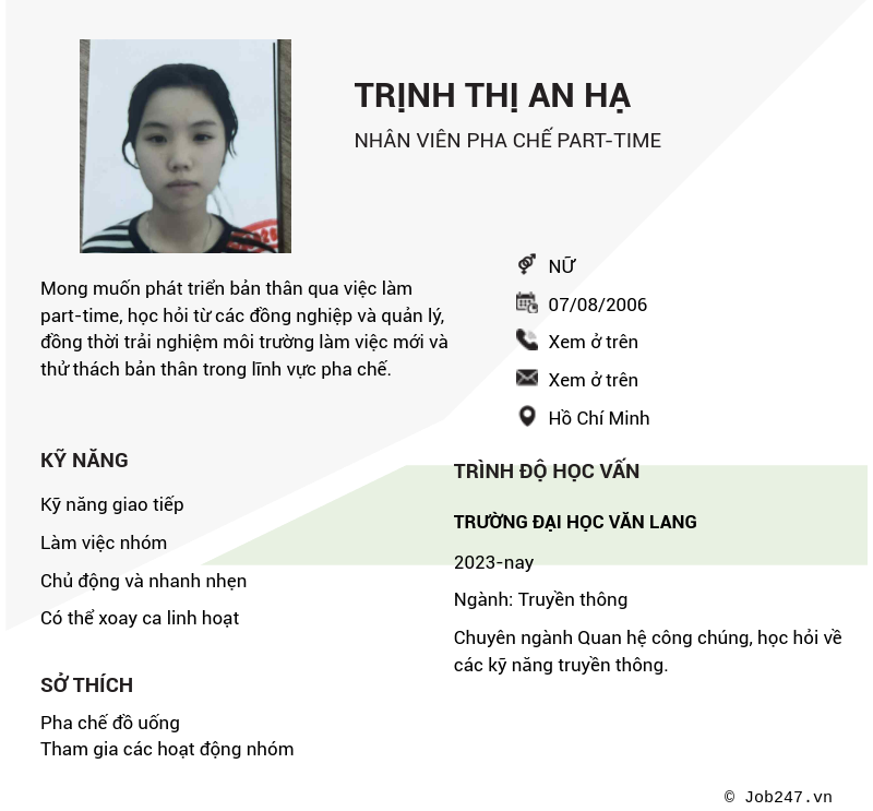 CV ứng viên