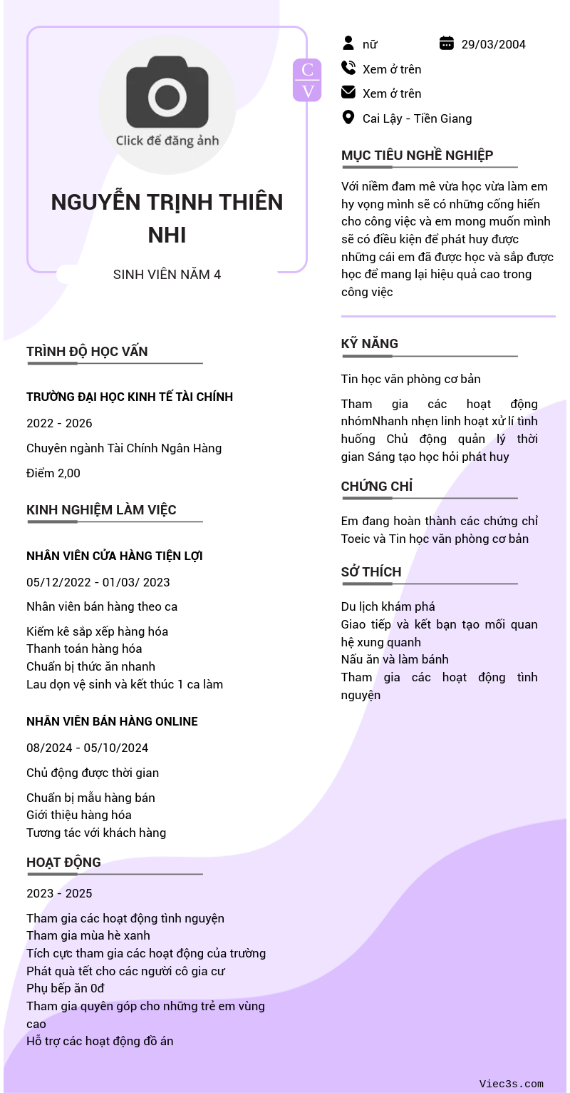 CV ứng viên