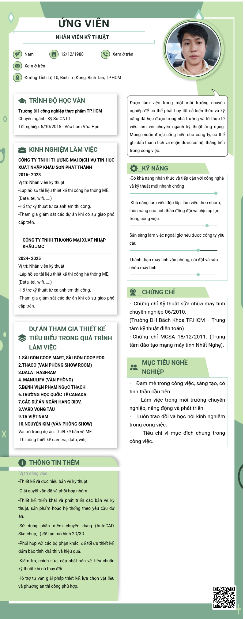 CV ứng viên