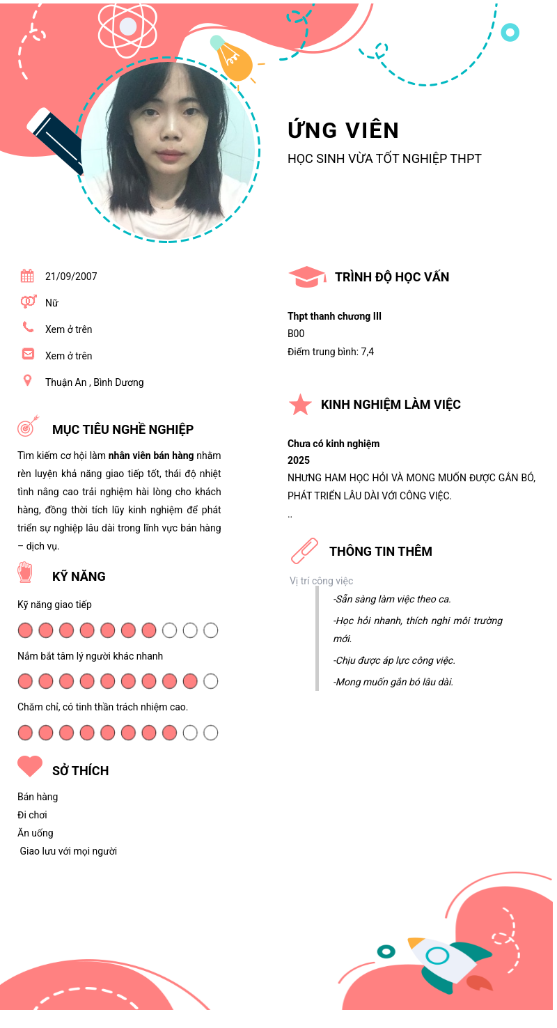 CV ứng viên
