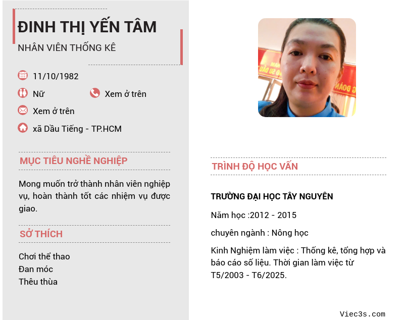 CV ứng viên