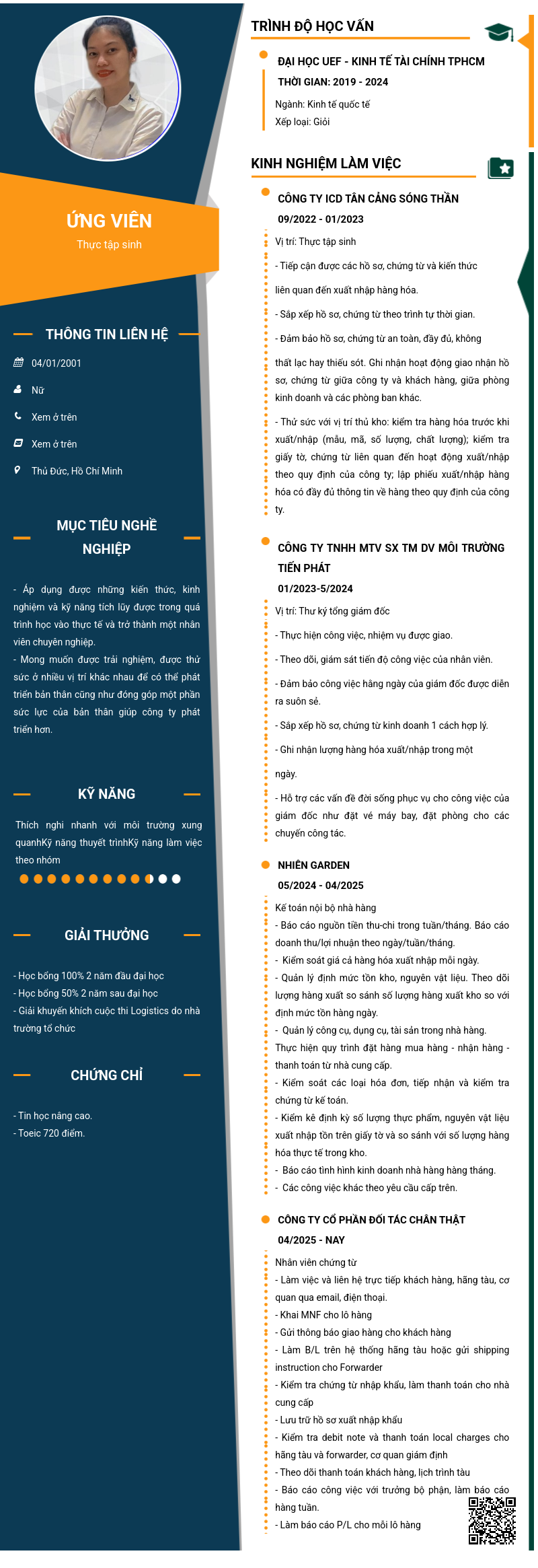CV ứng viên