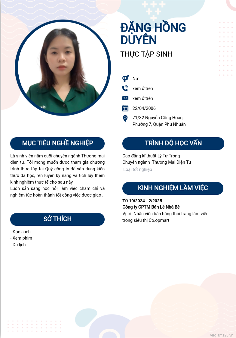CV ứng viên