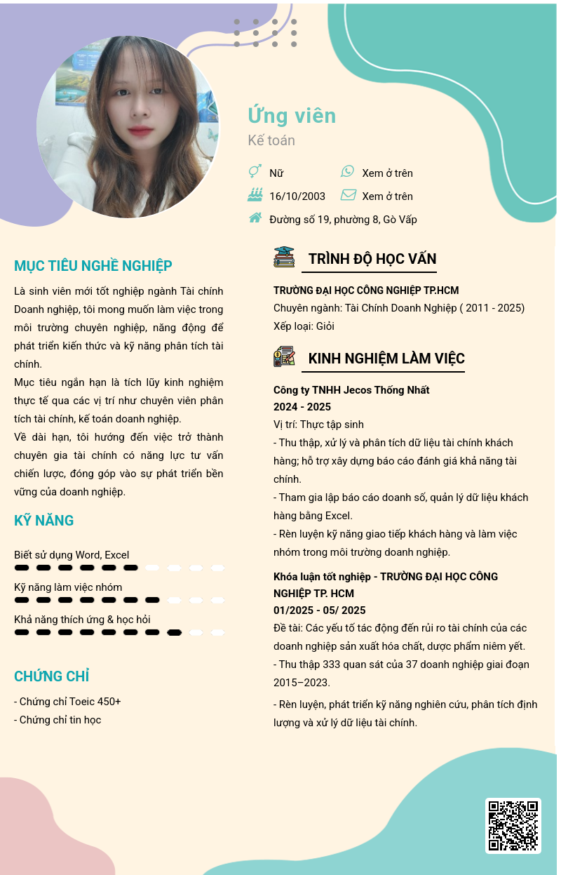 CV ứng viên