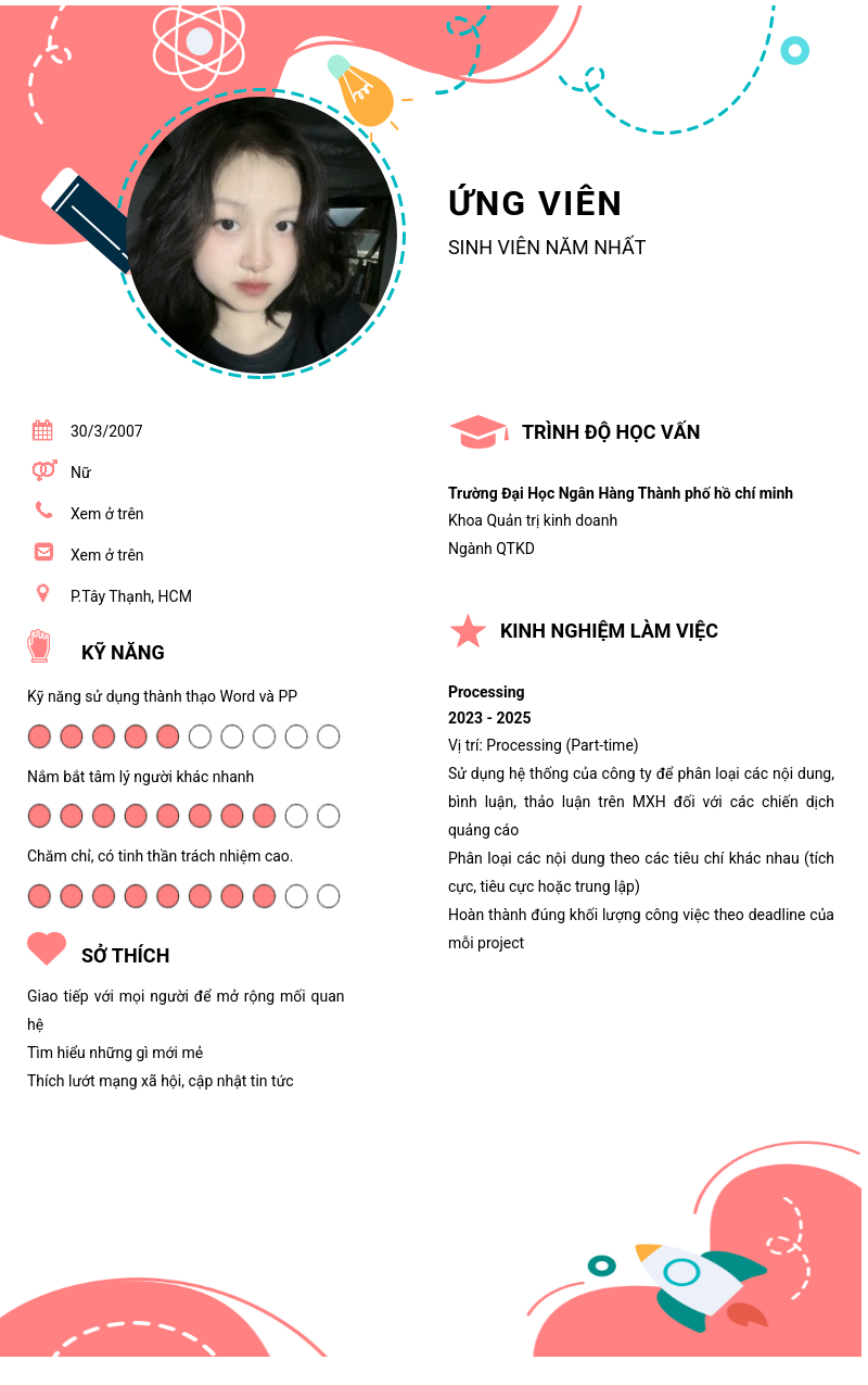 CV ứng viên