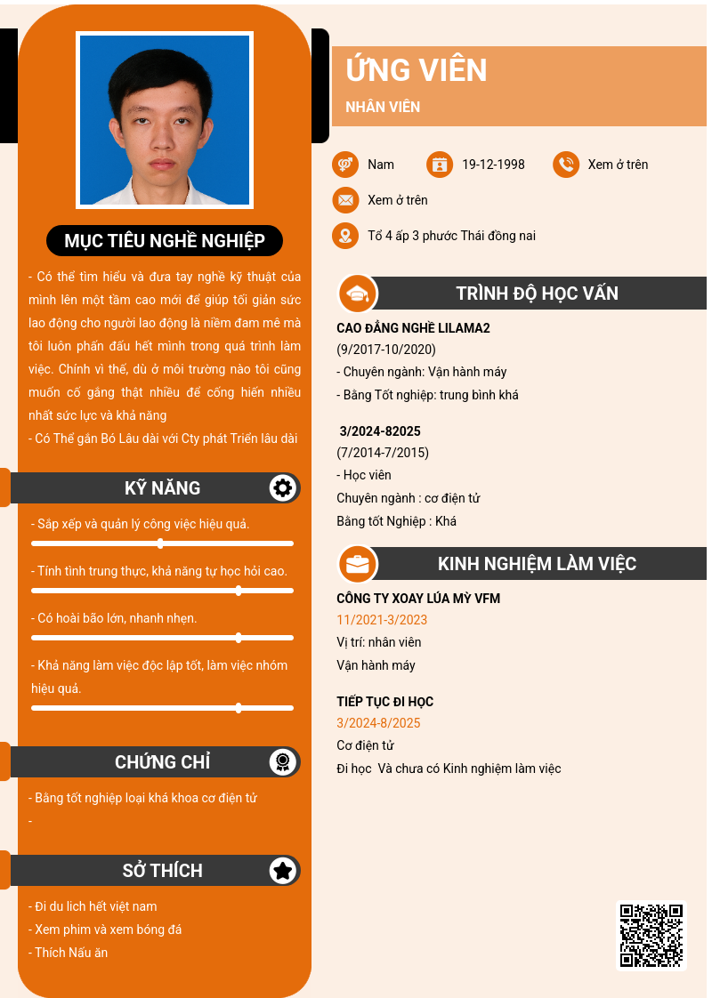 CV ứng viên