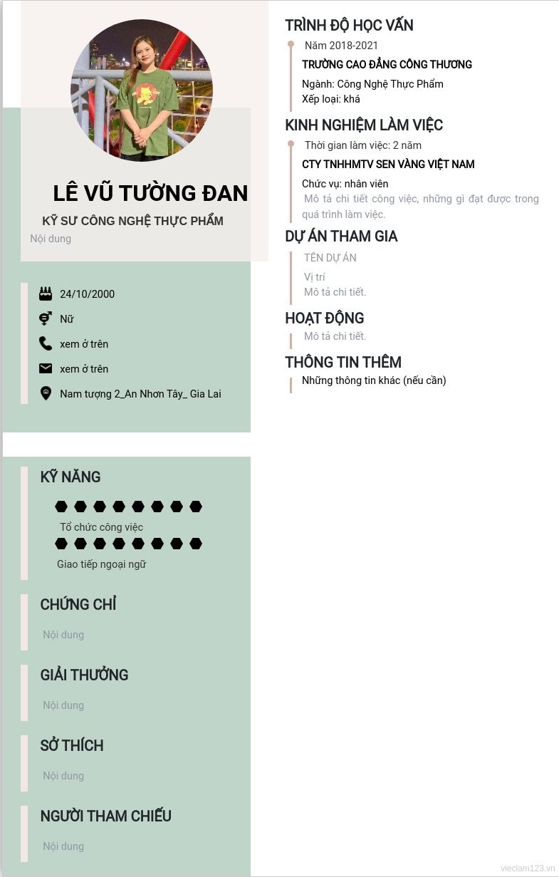 CV ứng viên