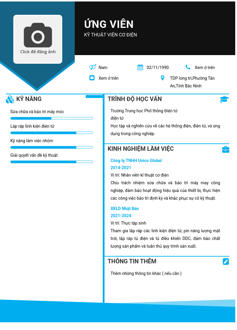 CV ứng viên