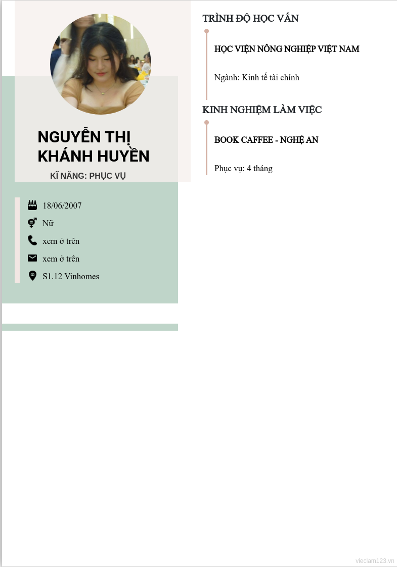 CV ứng viên