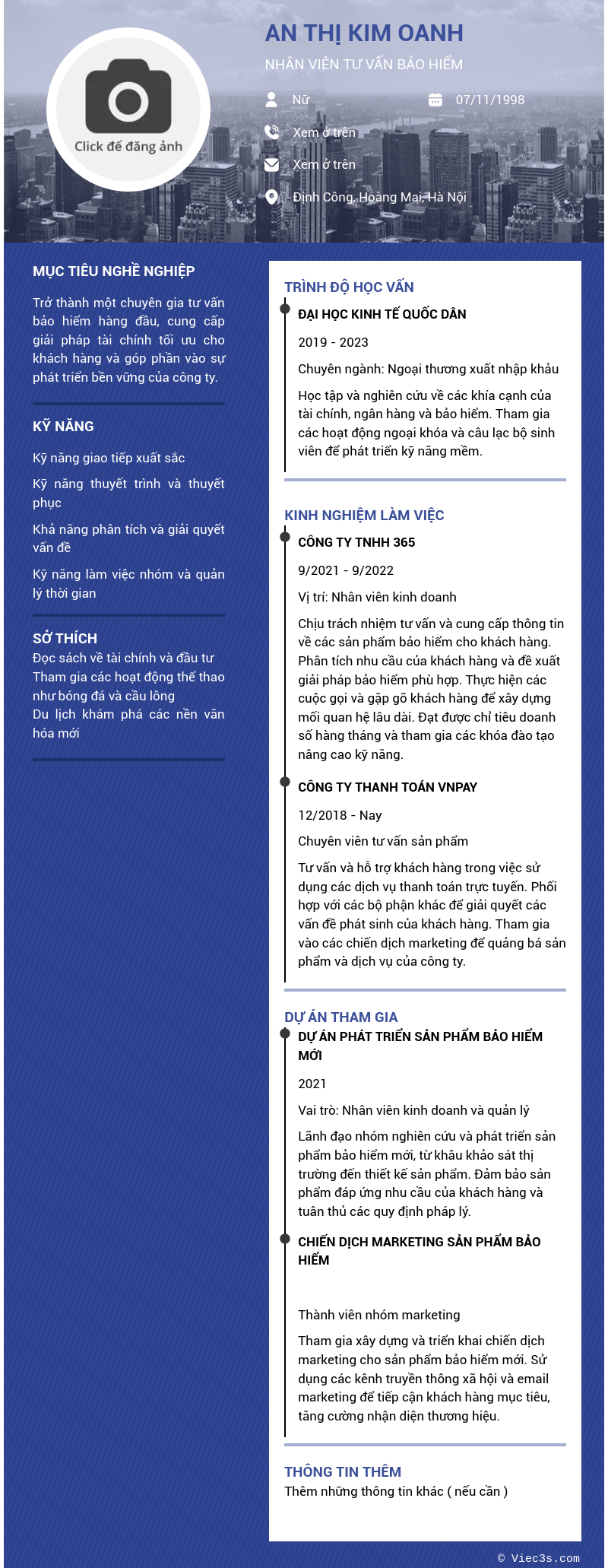 CV ứng viên