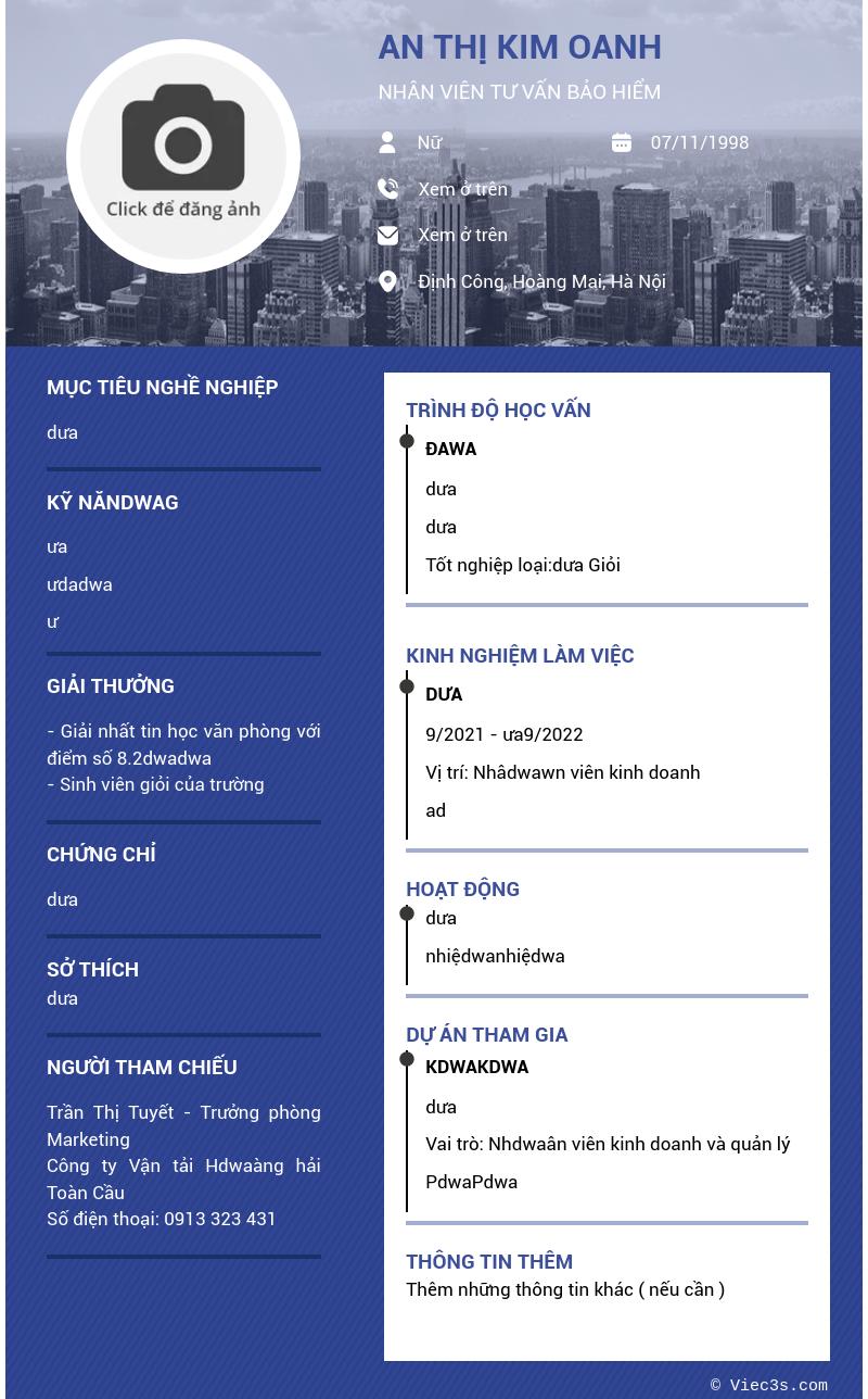 CV ứng viên