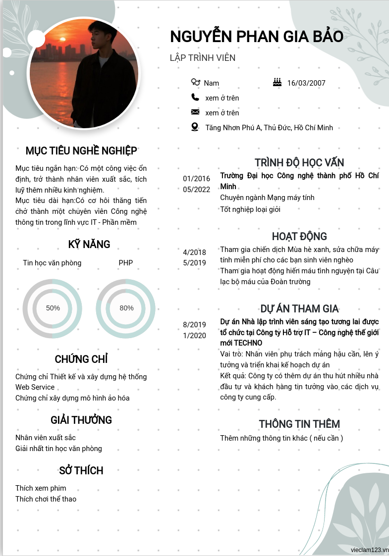CV ứng viên