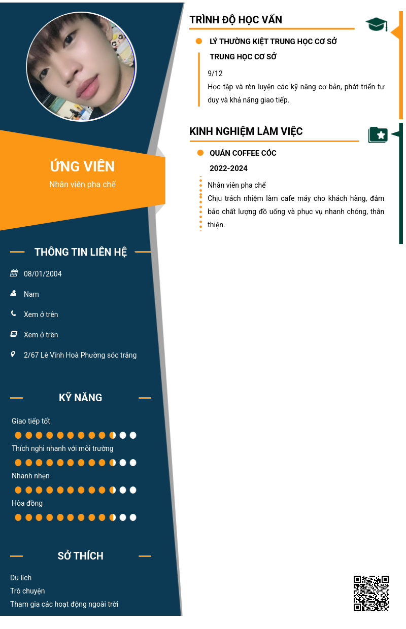 CV ứng viên