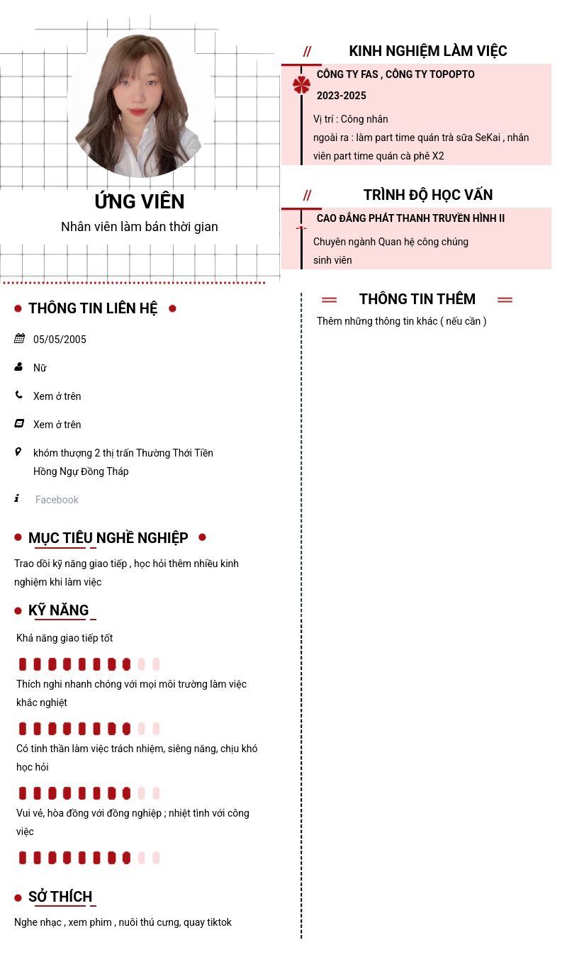 CV ứng viên