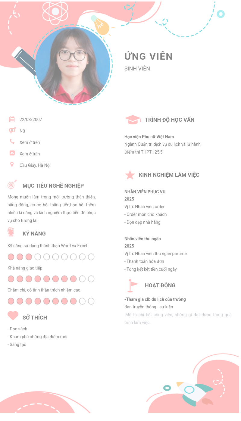 CV ứng viên