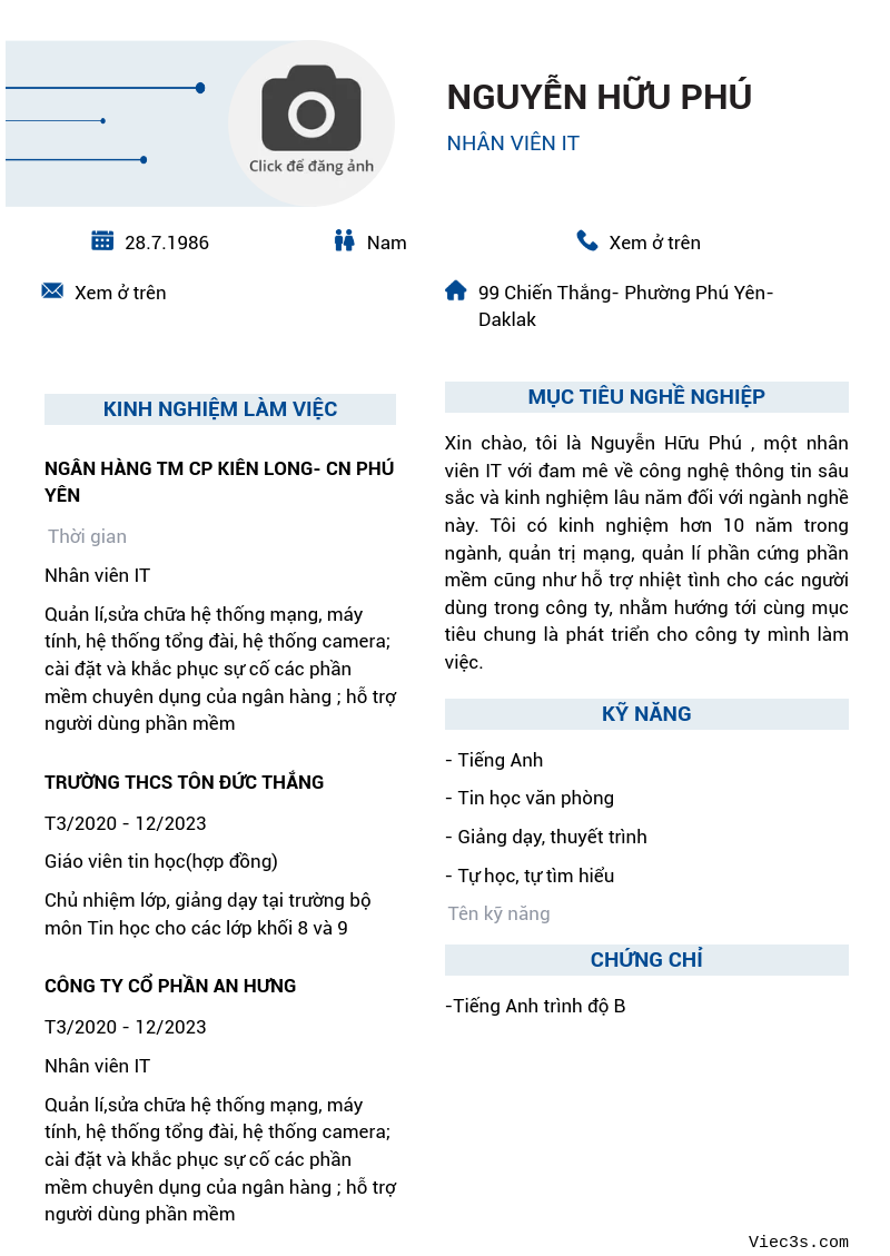 CV ứng viên