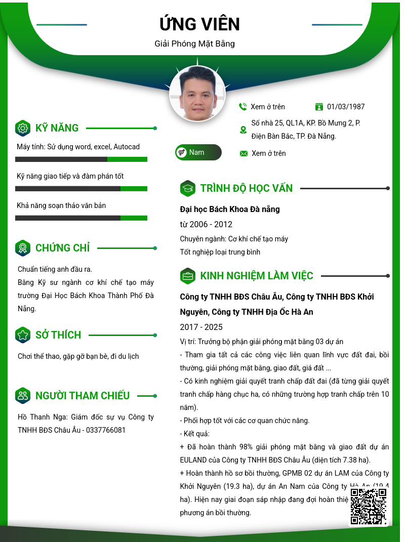 CV ứng viên