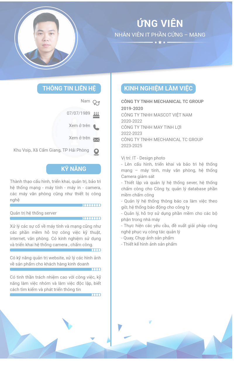 CV ứng viên