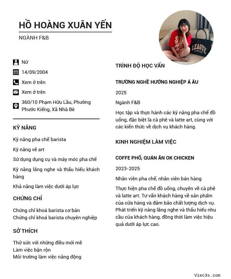 CV ứng viên