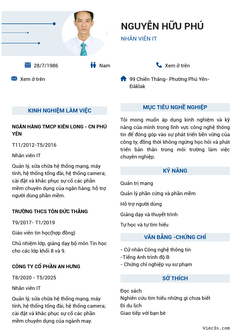 CV ứng viên