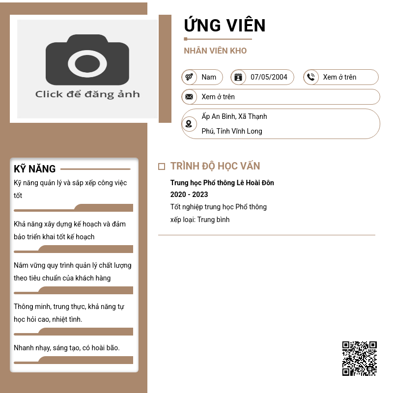 CV ứng viên