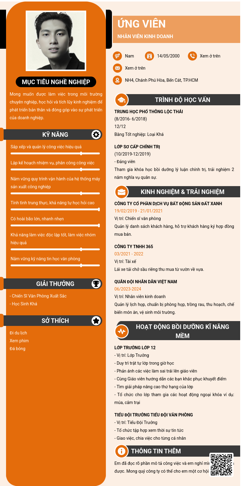 CV ứng viên